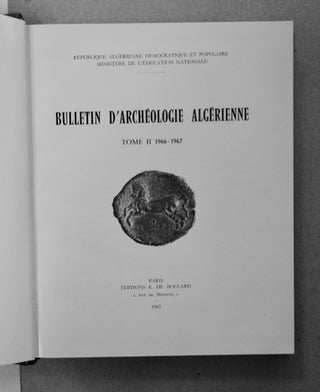 100333] BULLETIN D'ARCHÉOLOGIE ALGÉRIENNE