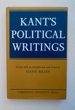 100368] Kant's Political Writings. Immanuel KANT