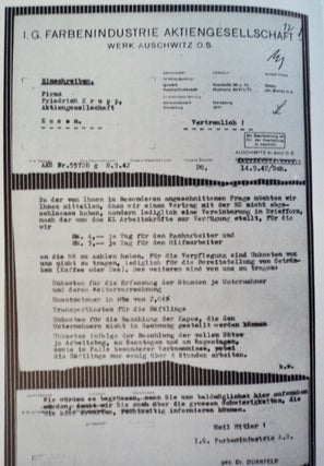 IG-Farben, Auschwitz, Mass Murder: On the Guilt of IG-Farben from the Documents on the Auschwitz Trial