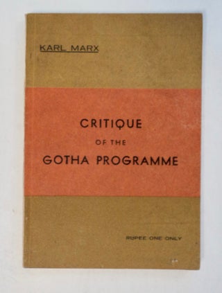 101283] Critique of the Gotha Programme. Karl MARX