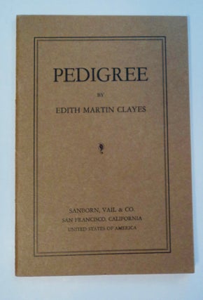 101302] Pedigree. Edith Martin CLAYES