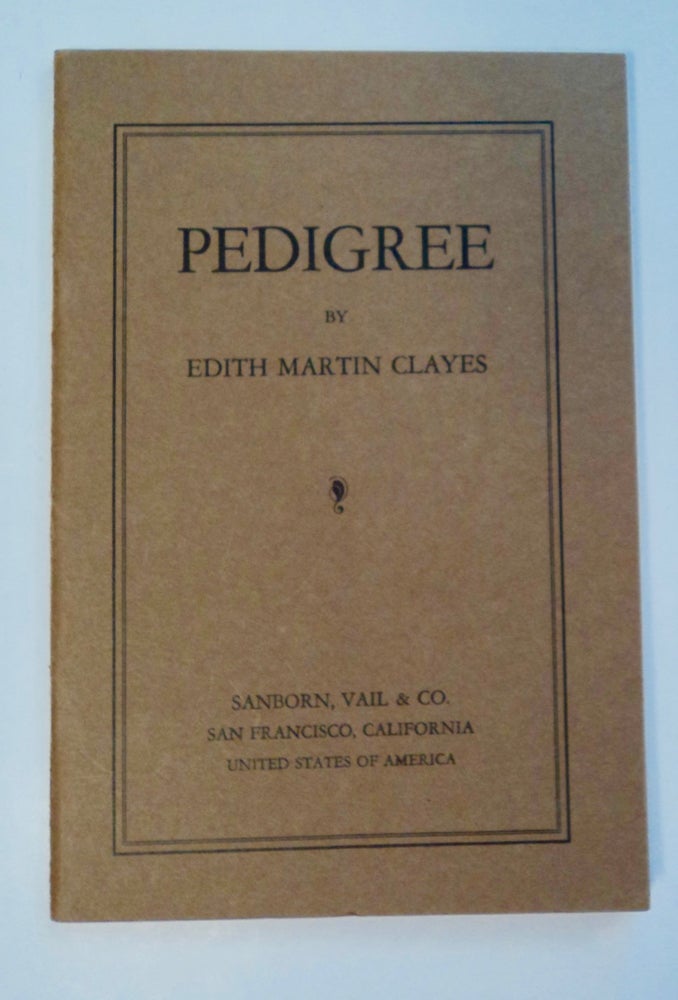 [101302] Pedigree. Edith Martin CLAYES.
