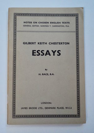 101353] Gilbert Keith Chesterton Essays. RACE, erbert
