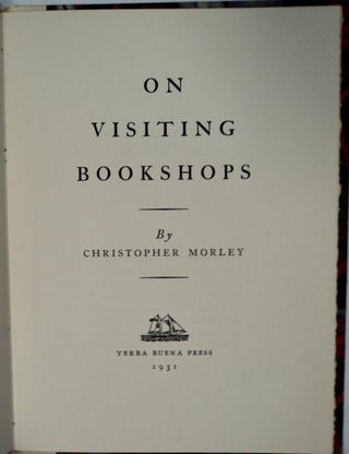 On Visiting Bookshops