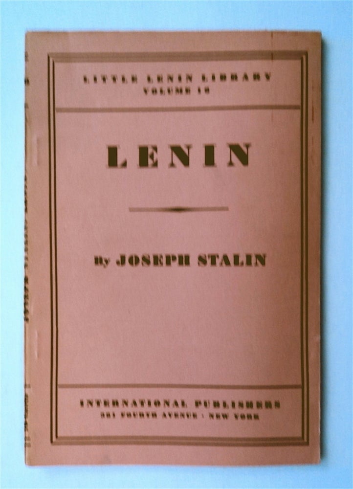 [39895] Lenin: Three Speeches about Lenin, One Delivered during His Lifetime, the Others Immediately after His Death. Joseph STALIN.