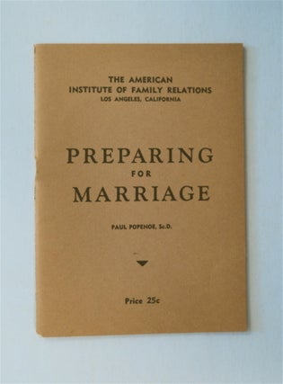 51209] Preparing for Marriage. Paul POPENOE