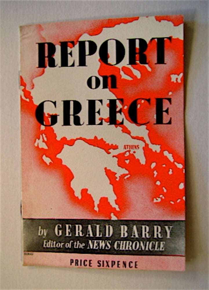 [68168] Report on Greece. Gerald BARRY.