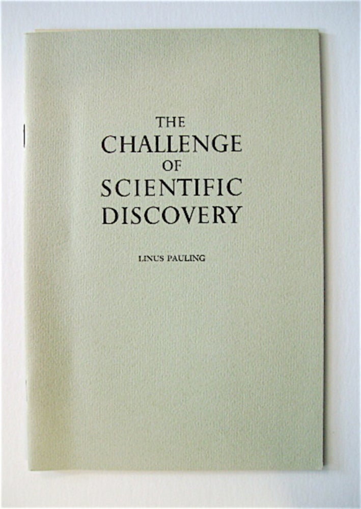 [70066] The Challenge of Scientific Discovery. Linus PAULING.