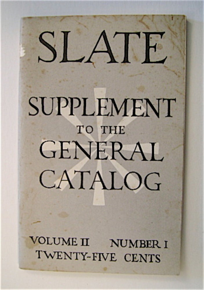 [70261] SLATE SUPPLEMENT TO THE GENERAL CATALOG
