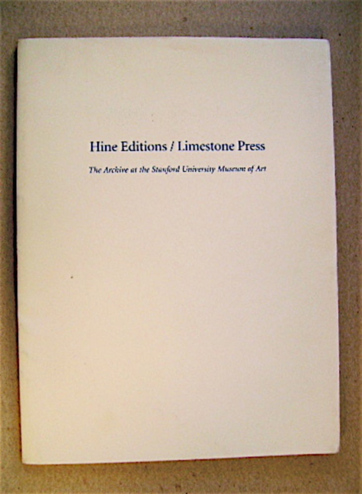 [70924] Hine Editions / Limestone Press: The Archive at the Stanford University Museum of Art. Hilarie FABERMAN, Diana Strazdes.