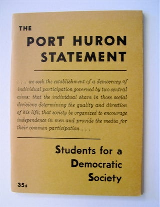 71628] The Port Huron Statement. STUDENTS FOR A. DEMOCRATIC SOCIETY