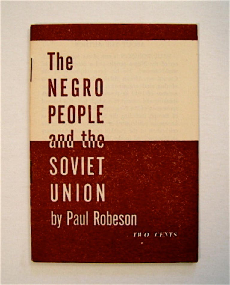 [71724] The Negro People and the Soviet Union. Paul ROBESON.