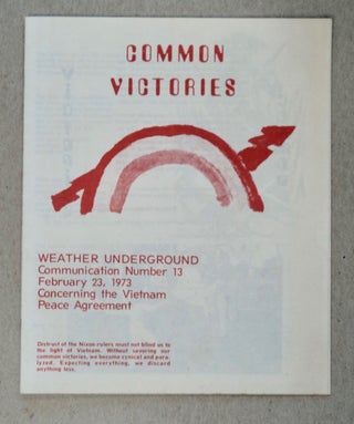 72163] Common Victories: Weather Underground Communication, February 23, 1973 Concerning the...