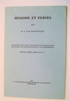 72538] Hésiode et Persès. B. A. van GRONINGEN