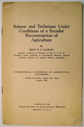 73024] Science and Technique under Conditions of a Socialist Reconstruction of Agriculture....