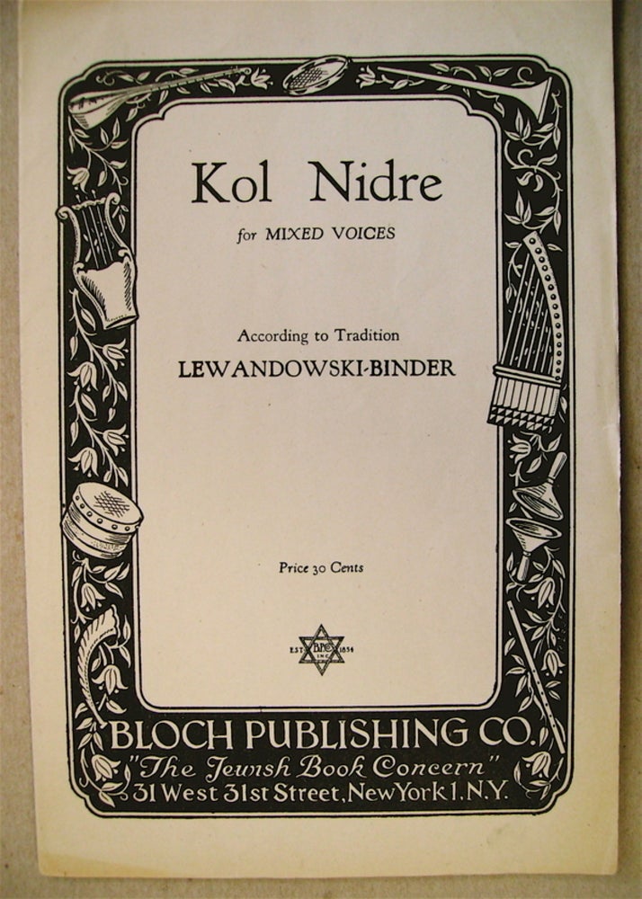 [73400] Kol Nidre: For Mixed Voices. LEWANDOWSKI, arranged by Binder, Louis, Abraham Wolf.
