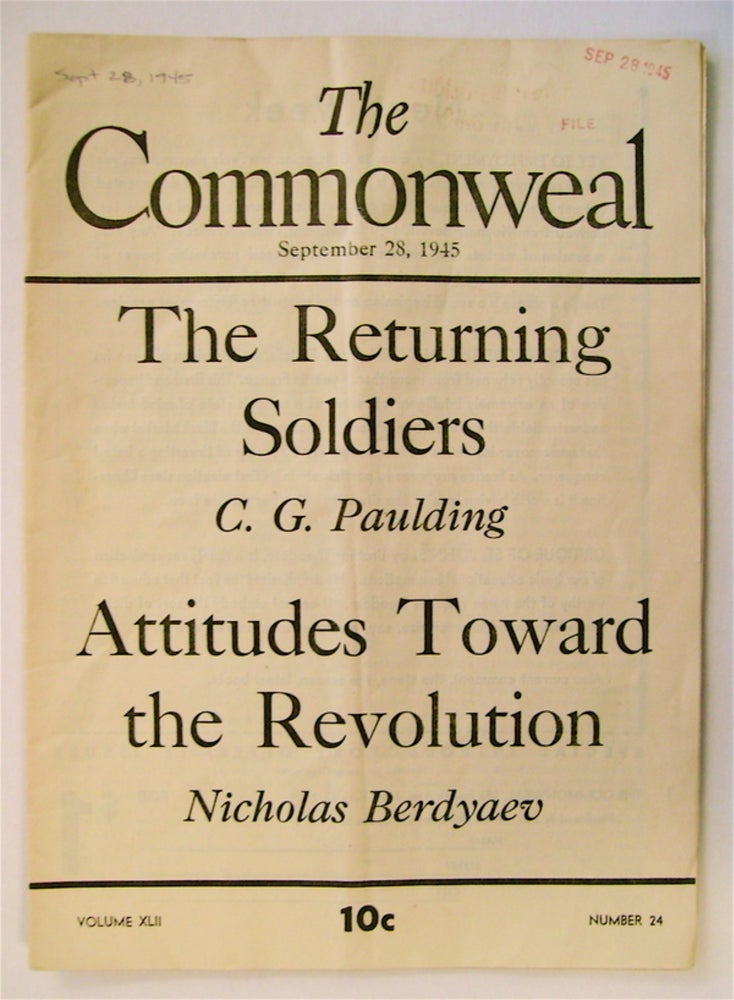 [73745] "Attitudes toward the Revolution." In "The Commonweal" Nicholas BERDYAEV.