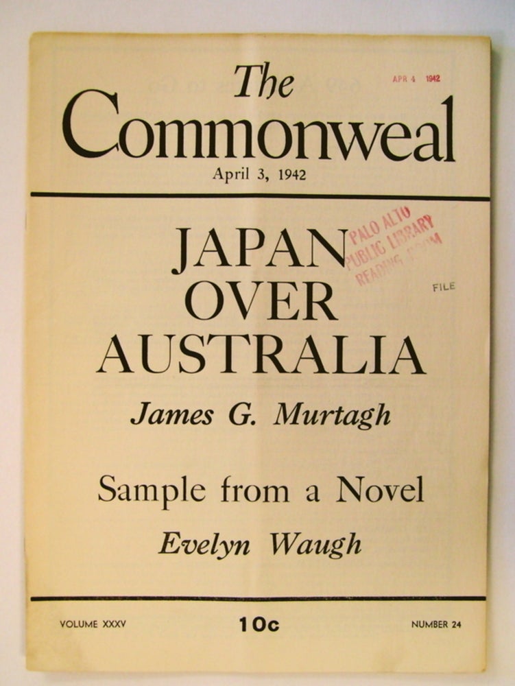 [73764] "Sample from a Novel: Incidents from the Forthcoming 'Put out More Flags.'" In "The Commonweal" Evelyn WAUGH.