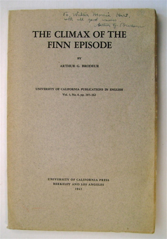 [73808] The Climax of the Finn Episode. Arthur G. BRODEUR.