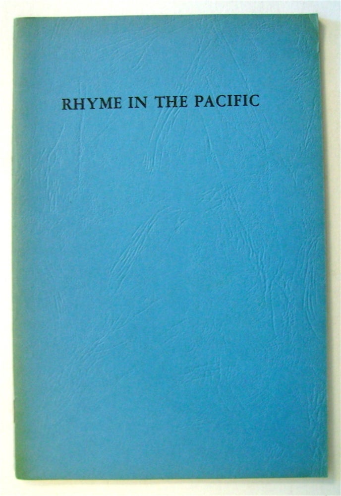 [74330] Rhyme in the Pacific. John W. DRAPER.