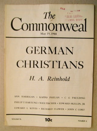 74550] "What about Germany's Christians?" In "The Commonweal" REINHOLD, ans, nscar