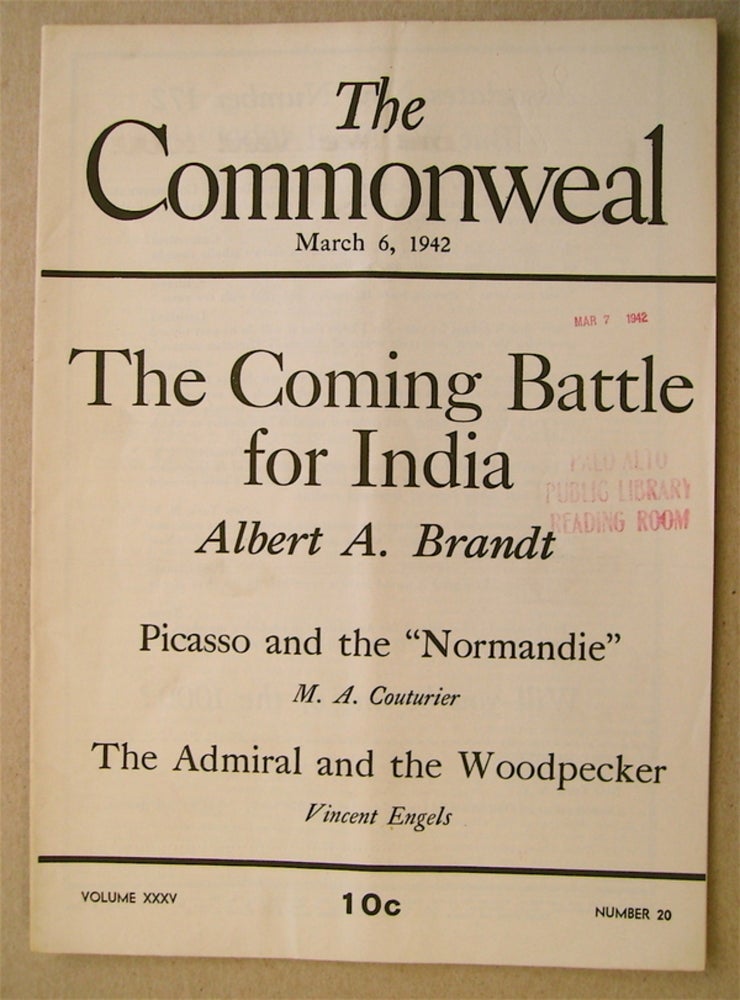 [74553] "The Coming Battle for India." In "The Commonweal" Albert A. BRANDT.