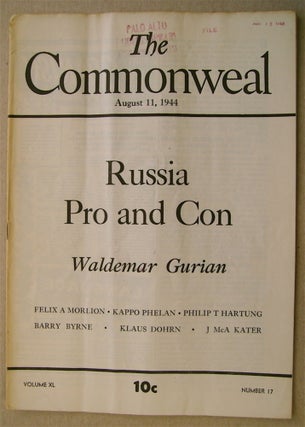 74555] "Russia Pro and Con." In "The Commonweal" Waldemar GURIAN