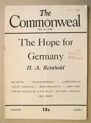 74563] "Hope for Germany." In "The Commonweal" REINHOLD, ans, nscar