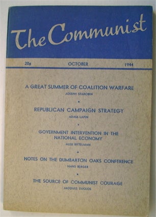 74662] "Notes on the Dumbarton Oaks Conference." In "The Communist" Hans BERGER, Gerhart Eisler