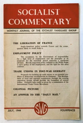 75094] "Free Trade Unions in Post-War Germany." In "Socialist Commentary: Monthly Journal of the...