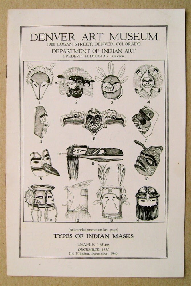 [75190] Types of Indian Masks. F. H. DOUGLAS, comp.
