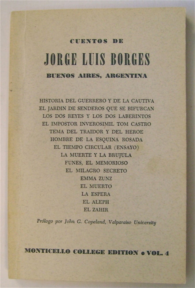 [75489] "Cuentos de Jorge Luis Borges, Buenos Aires, Argentina" Jorge Luis BORGES.