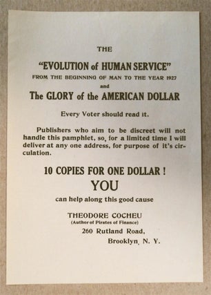 76149] The "Evolution of Human Service" from the Beginning of Man to the Year 1927 and The Glory...