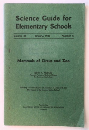 76296] Mammals of Circus and Zoo. Edith A. PICKARD