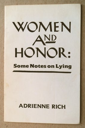 76421] Woman and Honor: Some Notes on Lying. Adrienne RICH