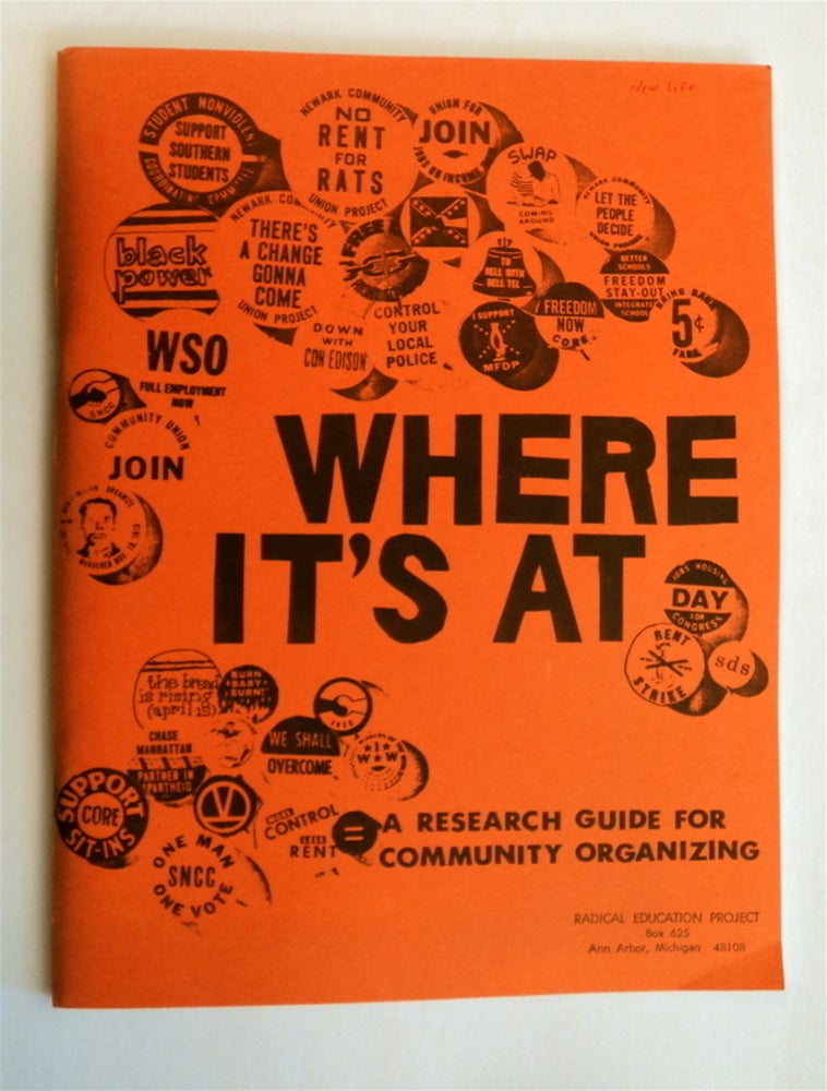 [77054] Where It's At: A Research Guide for Community Organizing. Paul BOOTH, Jill Hamberg, Carl Wittman, Mimi Feingold.