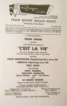 Program for Frank Sennes' Moulin Rouge