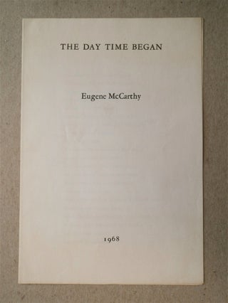 77745] The Day Time Began. Eugene McCARTHY