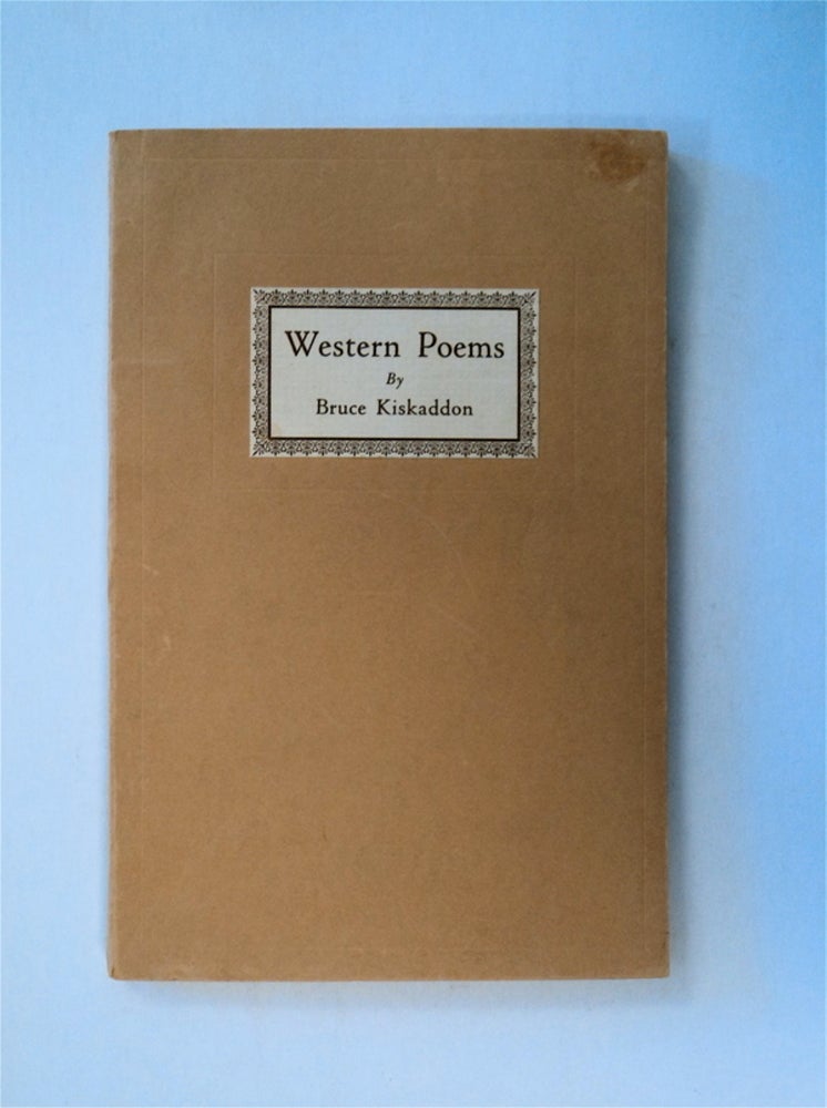 [78517] Western Poems. Bruce KISKADDON.