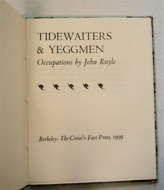 Tidewaiters & Yeggmen: Occupations