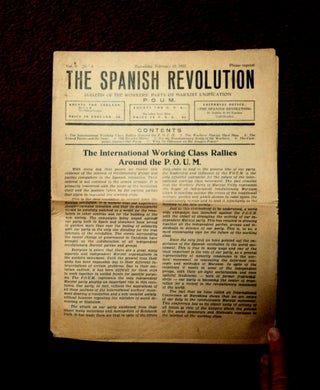 79827] THE SPANISH REVOLUTION: BULLETIN OF THE WORKERS' PARTY OF MARXIST UNIFICATION - P.O.U.M