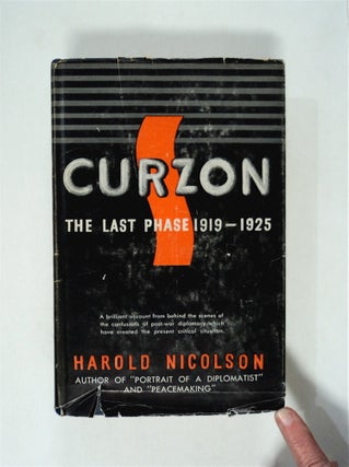 80127] Curzon: The Last Phase 1919-1925. Harold NICOLSON
