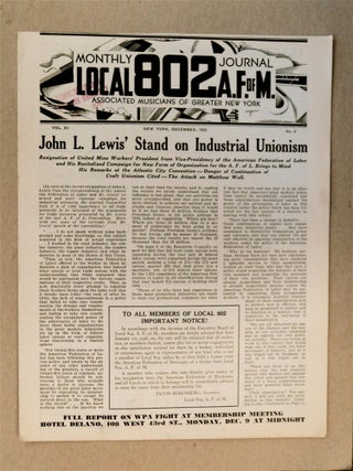 80151] "John L. Lewis' Stand on Industrial Unionism: Resignation of United Mine Workers'...