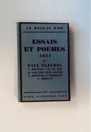 80294] Essais et Poèmes 1931. Paul CLAUDEL, Jacques Maritain et Christian Dédéyan,...