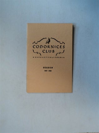 80321] Codornices Club, Berkeley, California, Season, 1947-1948. CODORNICES CLUB