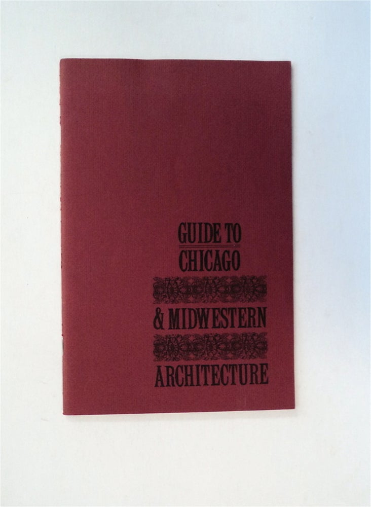 [80930] Buildings by Frank Lloyd Wright in Seven Middle Western States 1887-1959: Illinois, Michigan, Wisconsin, Minnesota, Indiana, Iowa, Ohio (cover title: Guide to Chicago & Midwestern Architecture). Frank Lloyd WRIGHT.