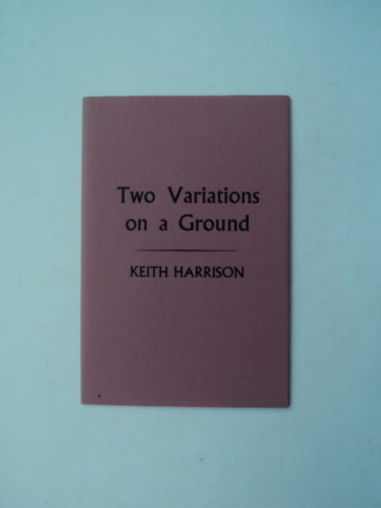 [81125] Two Variations on a Ground. Keith HARRISON.