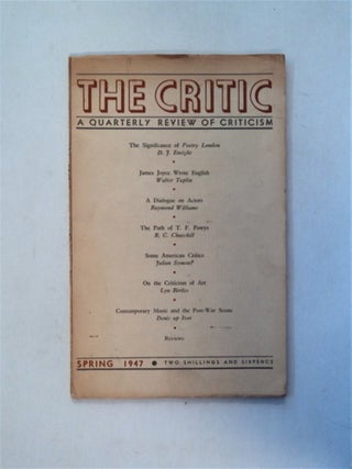 81163] THE CRITIC: A QUARTERLY REVIEW OF CRITICISM