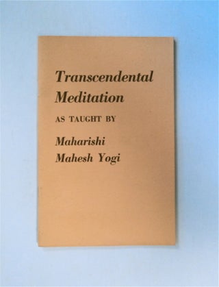 81822] Transcendental Meditation as Taught by Maharishi Mahesh Yogi. M. B. JACKSON