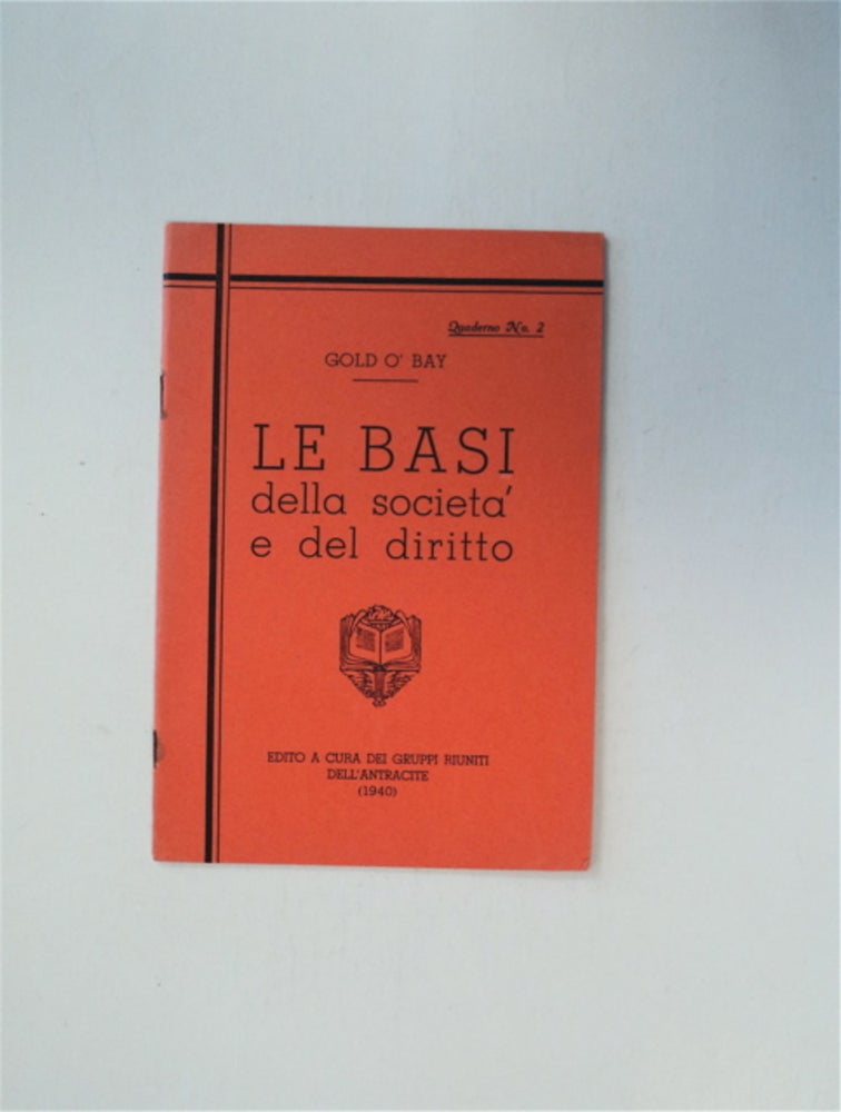 [82089] Le Basi della Societa' e del Diritto. Gold O' BAY, Tintino Persio Rasi.